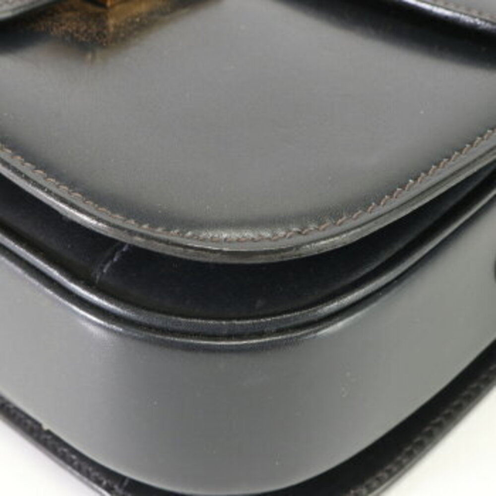 Celine Carriage Hardware Leather Shoulder Bag Tote Black EFV - Picture 9 of 14